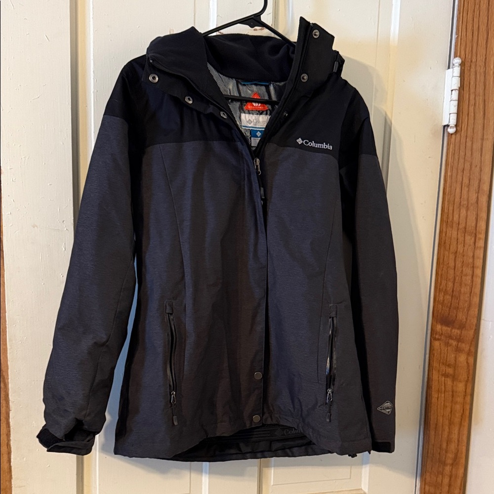 Columbia Omni heat Charcoal and Black Hooded Jacket